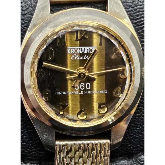 Vintage 50's Kronotron Electra 360 Watch Men Manual Wind Unbrkable Mnsprng Works - Picture 1 of 15